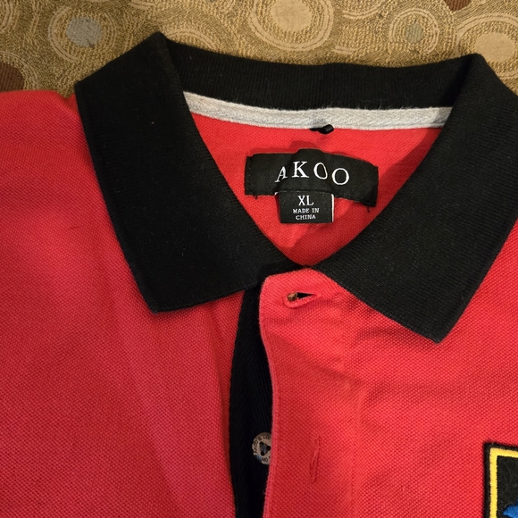Akoo Red and Black Polo Shirt - Picture 2 of 2